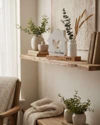 House With Heart and Vase Live Happy