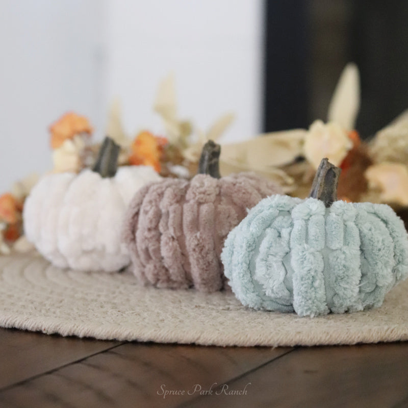 Plush Velvet Neutral Pumpkin