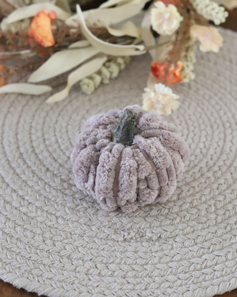 Plush Velvet Neutral Pumpkin