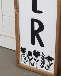 Reversible Wood Porch Sign Welcome/Hello Summer Black
