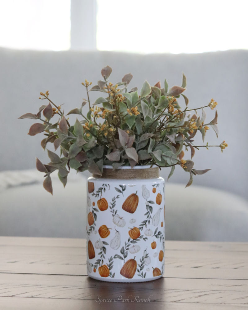 Pumpkin Patch Glass Jar