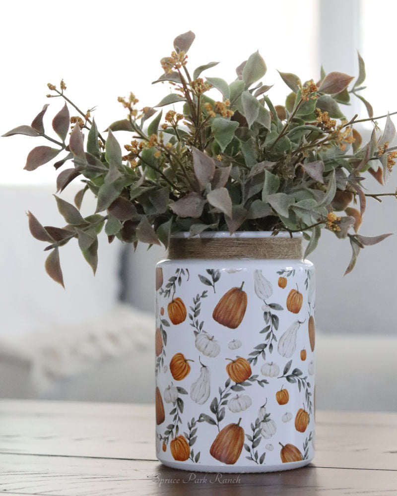 Pumpkin Patch Glass Jar