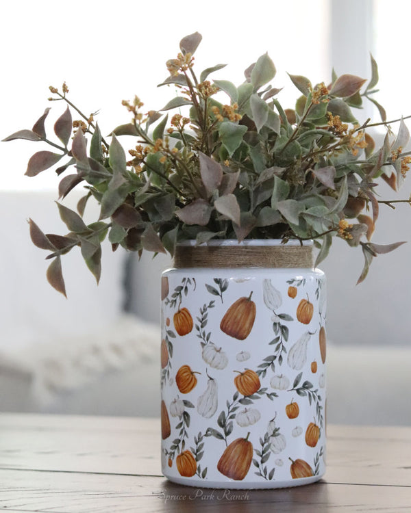Pumpkin Patch Glass Jar