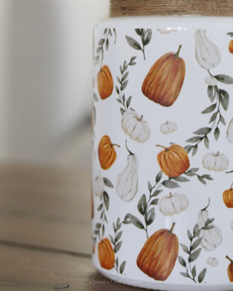 Pumpkin Patch Glass Jar
