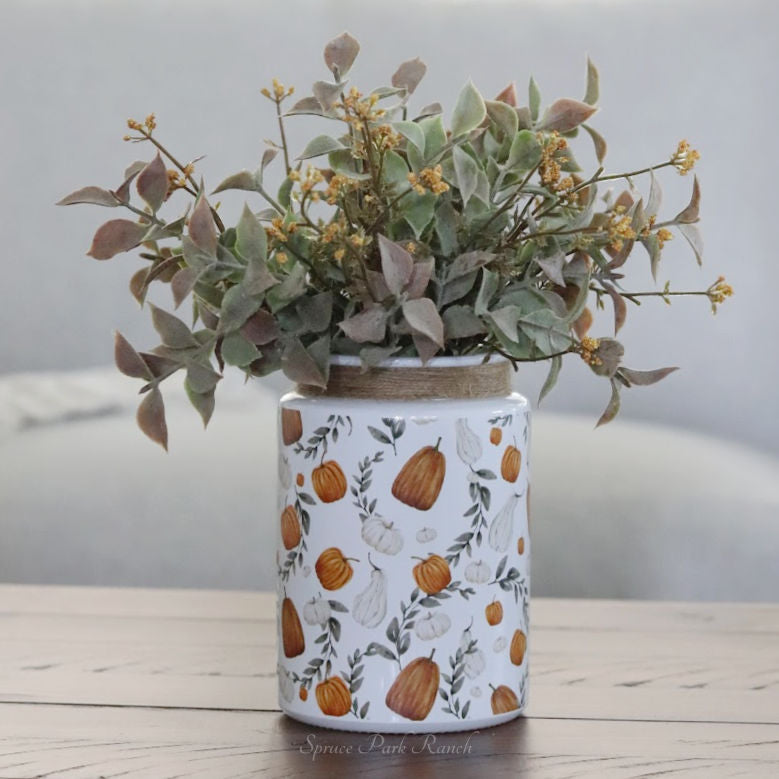 Pumpkin Patch Glass Jar