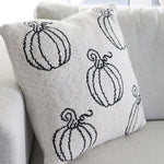 Cream and Black Pumpkin Pillow