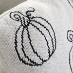 Cream and Black Pumpkin Pillow
