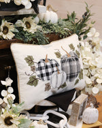 Plaid Pumpkin Applique Pillow