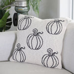 Cream and Black Pumpkin Pillow