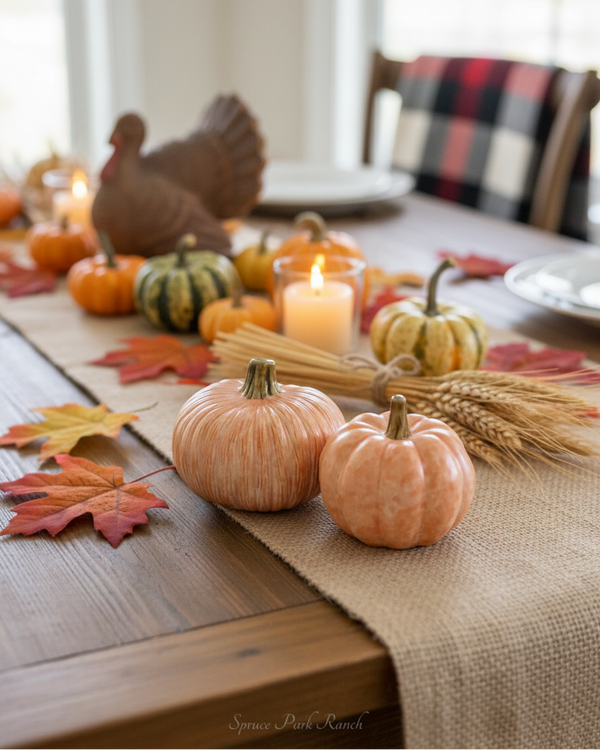Oversized Rustic Pumpkin Salt and Pepper Set