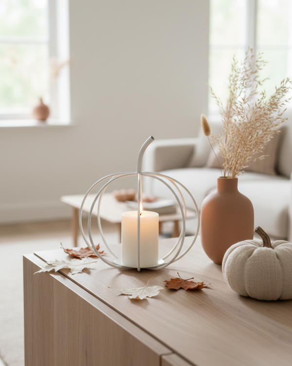 White Metal Pumpkin