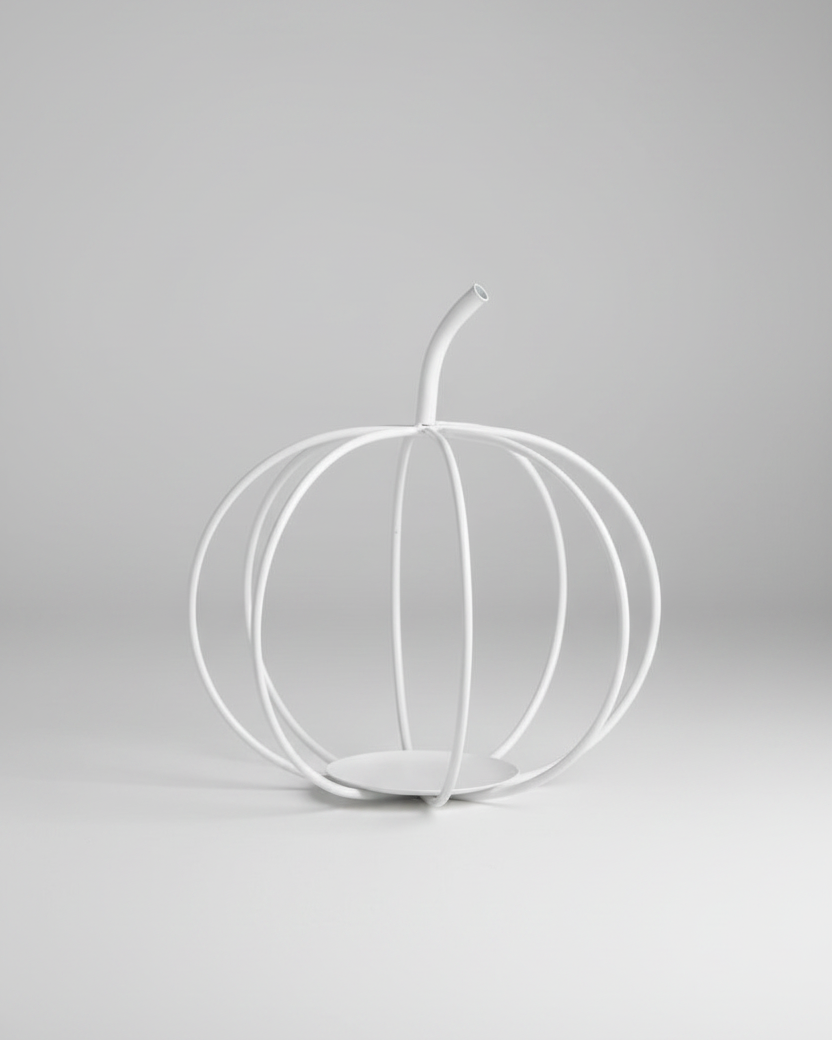 White Metal Pumpkin