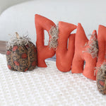 Handmade Pumpkin Fabric Word