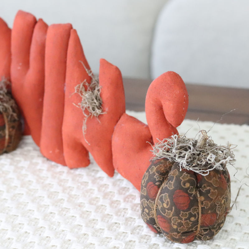 Handmade Pumpkin Fabric Word