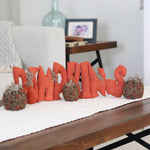 Handmade Pumpkin Fabric Word