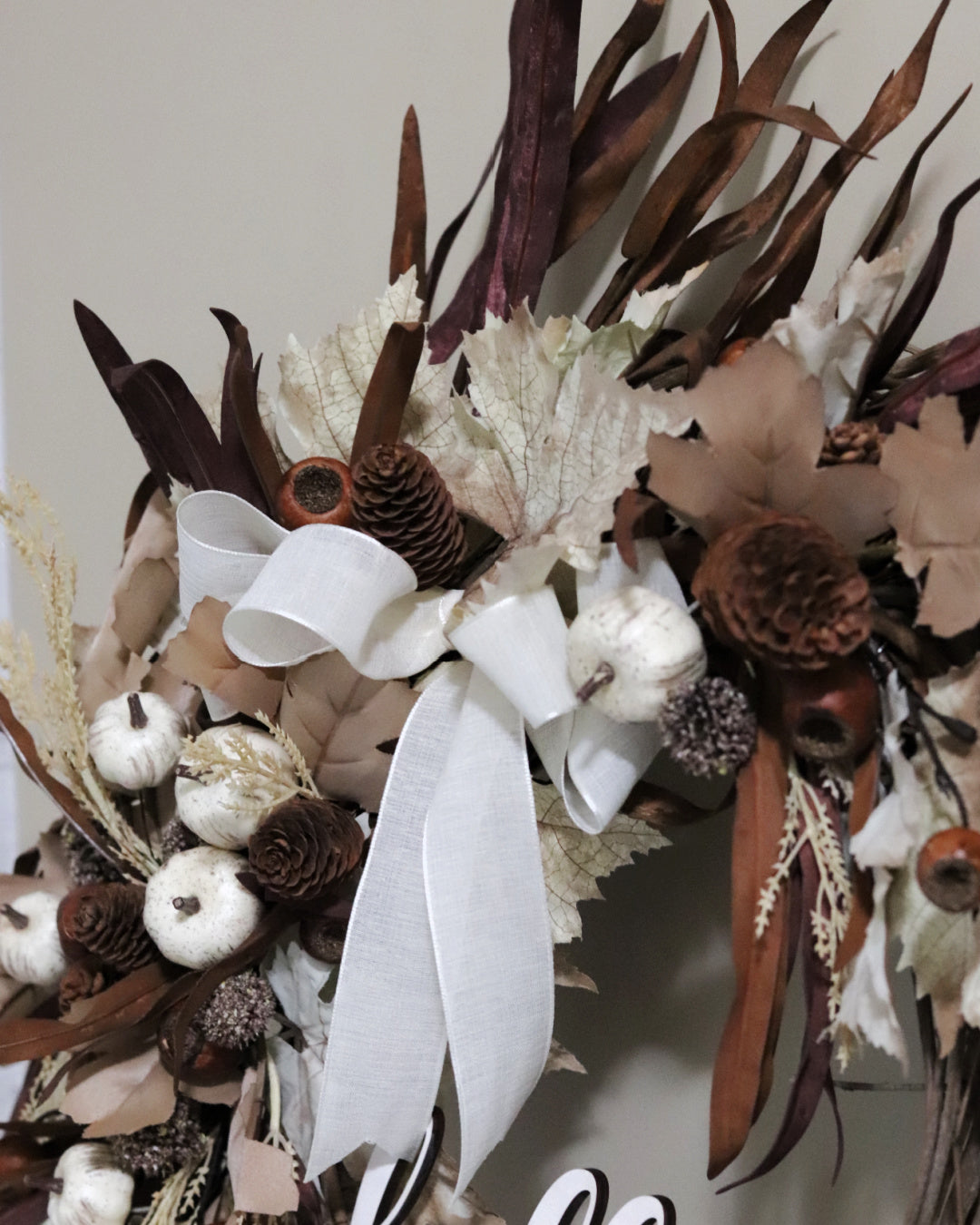 Pumpkin and Oak Hello Pumpkin Wreath