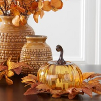 Amber Glass Pumpkin Cloche