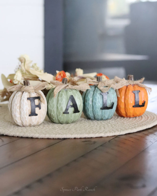 Harvest Resin Fall Pumpkin Set