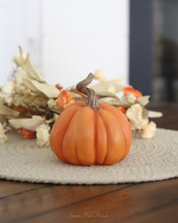 Harvest Resin Pumpkin Small