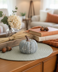 Wood Look Vine Harvest Pumpkin