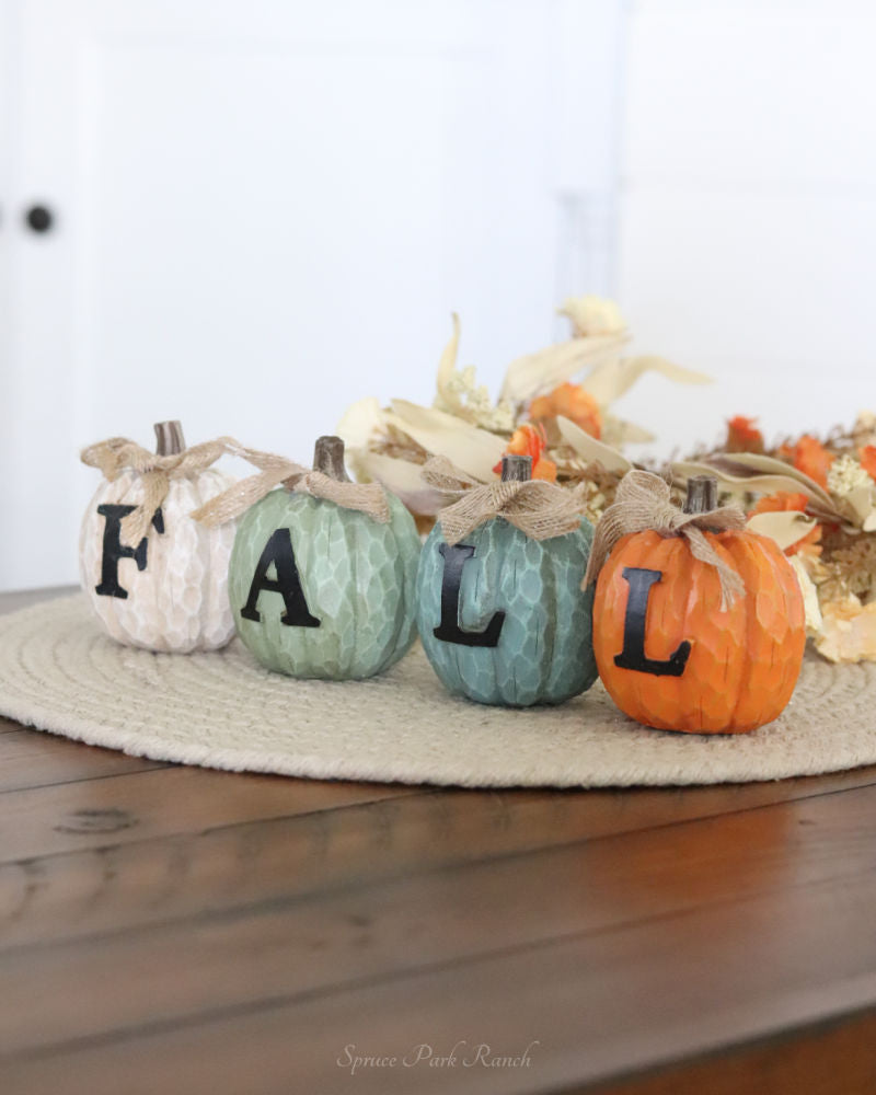 Harvest Resin Fall Pumpkin Set