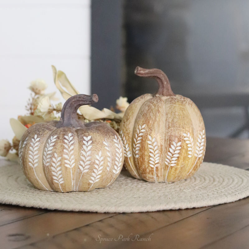 Natural Wheat Harvest Pumpkin