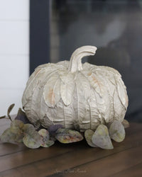 Layered Champagne Gold Leaf Resin Pumpkin