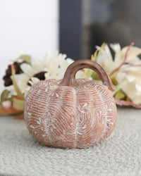 Wood Look Vine Harvest Pumpkin