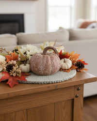 Wood Look Vine Harvest Pumpkin