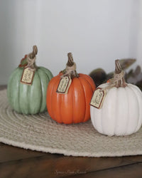Harvest Pumpkin With Tag