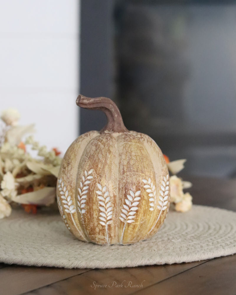 Natural Wheat Harvest Pumpkin