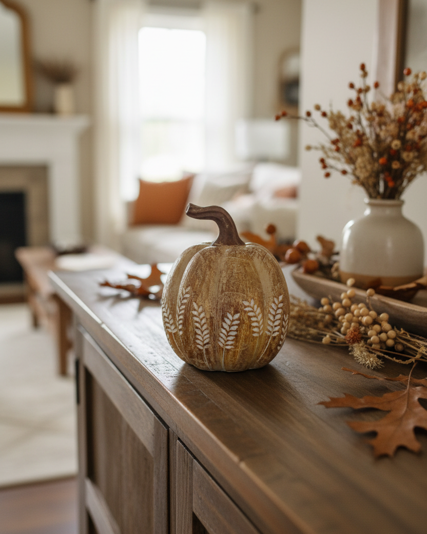 Natural Wheat Harvest Pumpkin