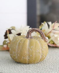 Wood Look Vine Harvest Pumpkin