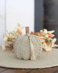 Braided Harvest Pumpkin With Beads