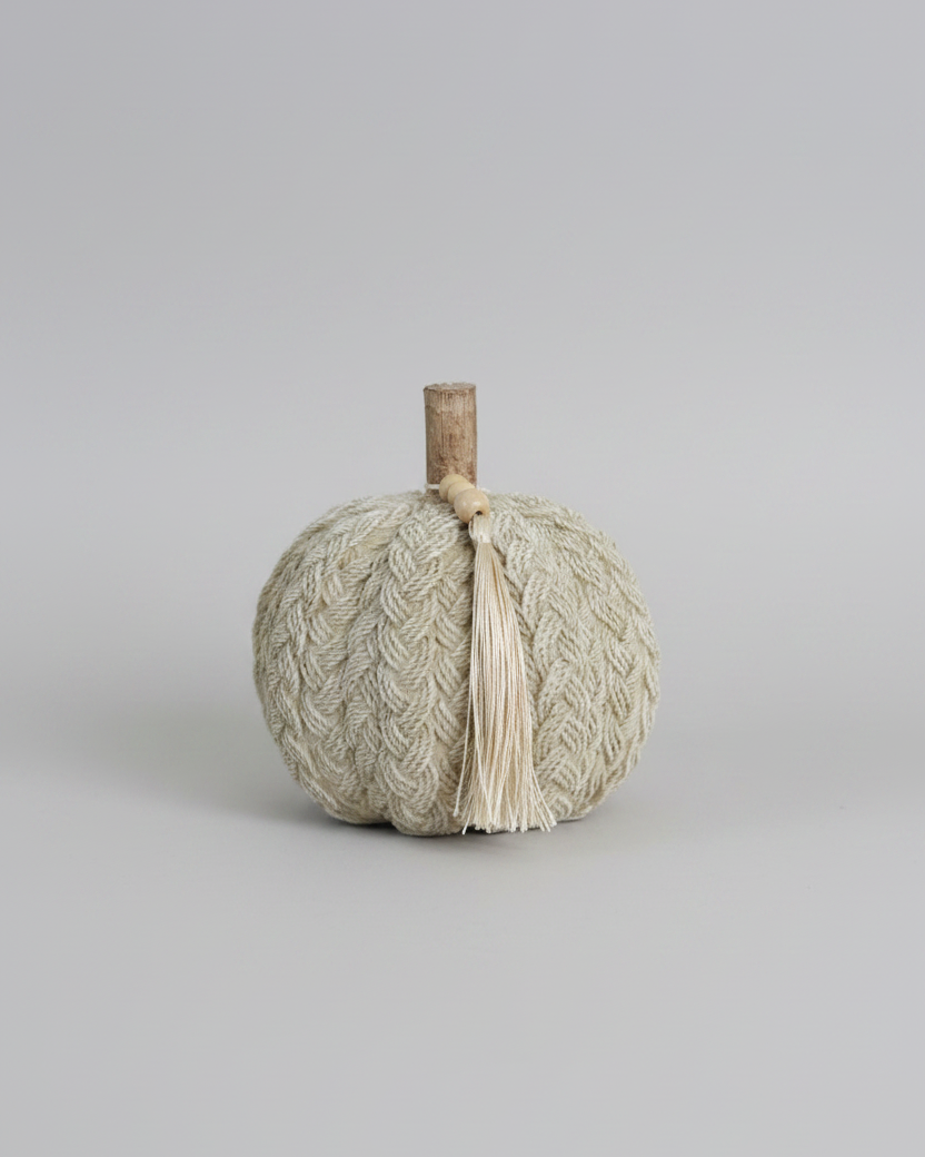 Braided Harvest Pumpkin With Beads