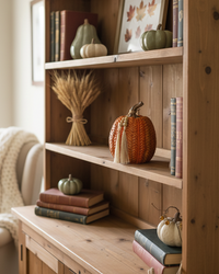 Woven Harvest Pumpkin with Beaded Tassel