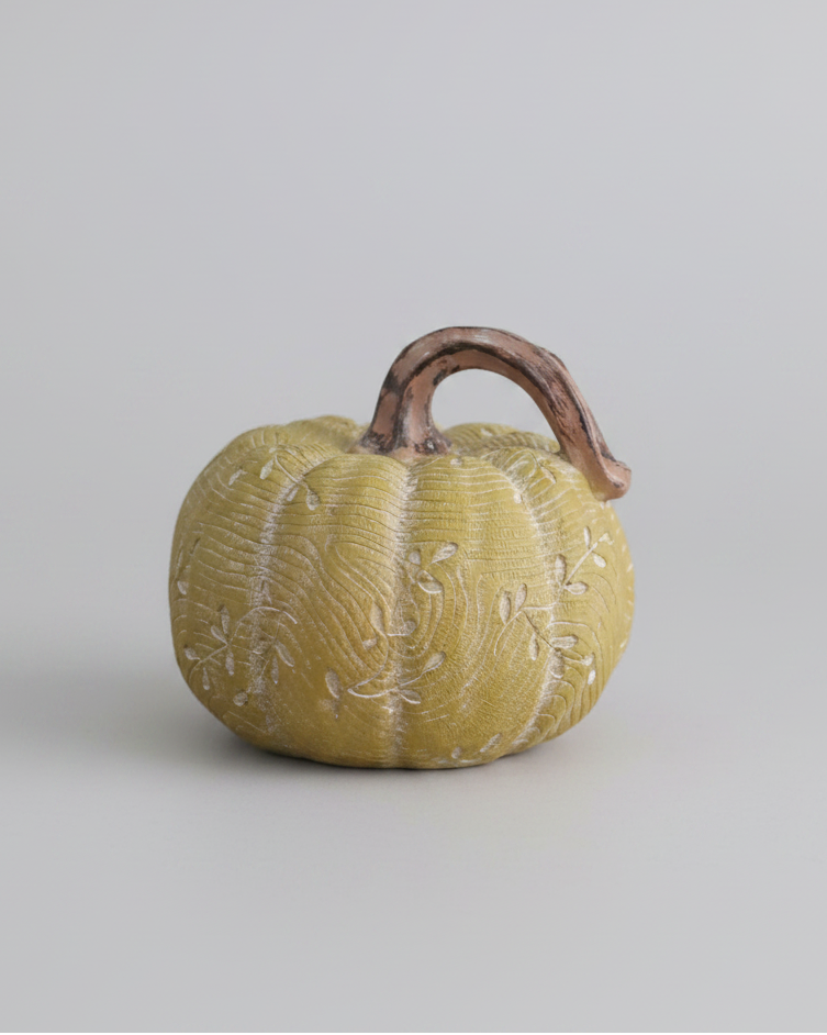 Wood Look Vine Harvest Pumpkin
