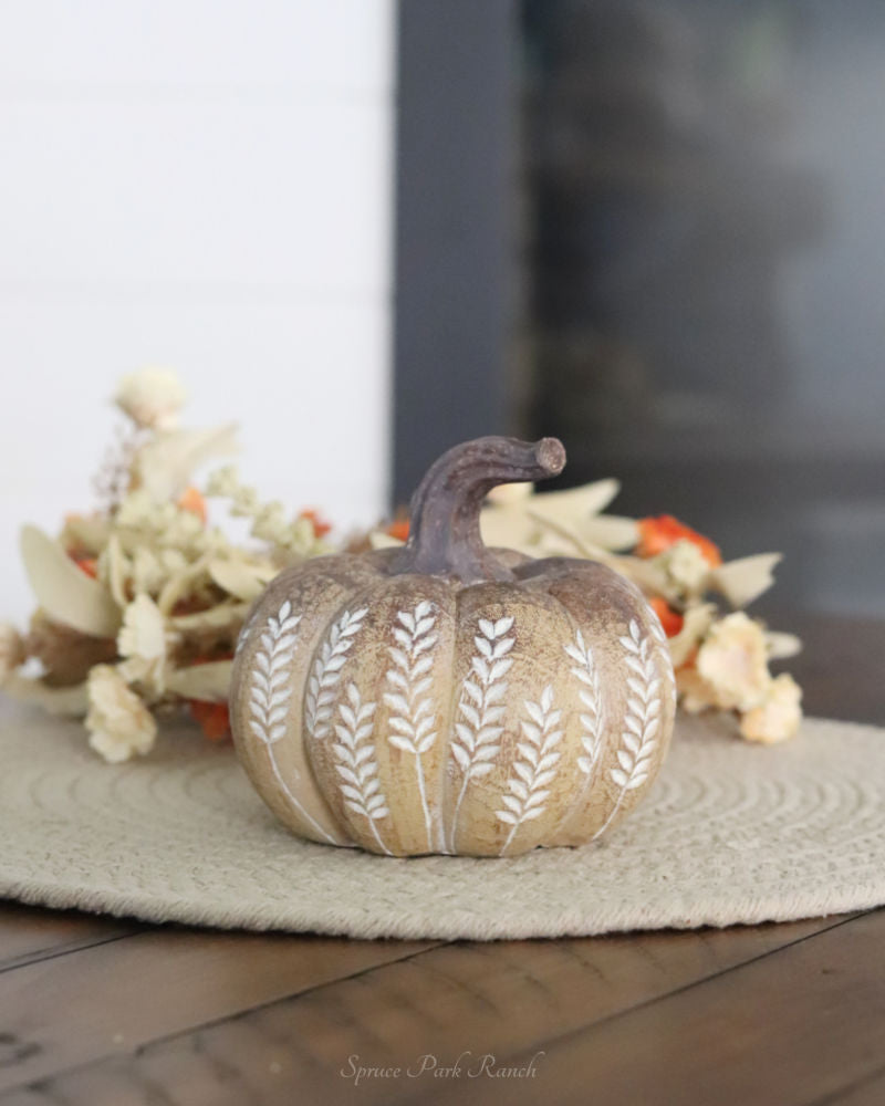 Natural Wheat Harvest Pumpkin