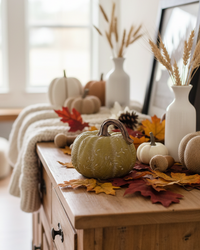 Wood Look Vine Harvest Pumpkin