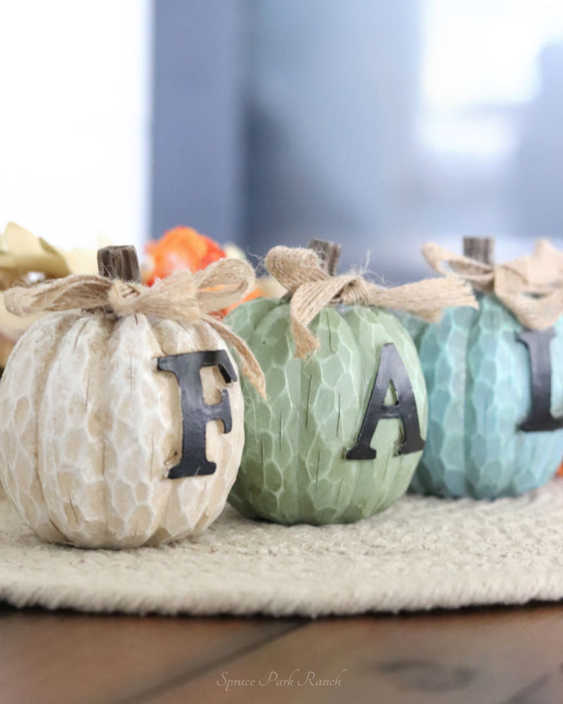 Harvest Resin Fall Pumpkin Set