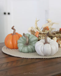 Harvest Resin Pumpkin Small