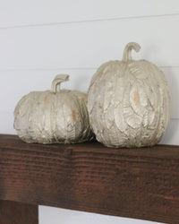 Layered Champagne Gold Leaf Resin Pumpkin