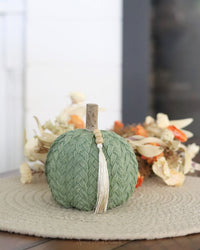 Braided Harvest Pumpkin With Beads
