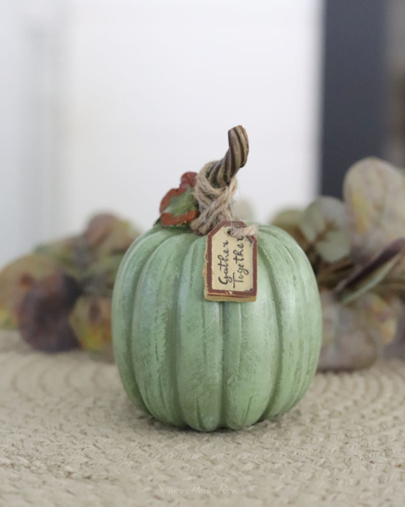Harvest Pumpkin With Tag