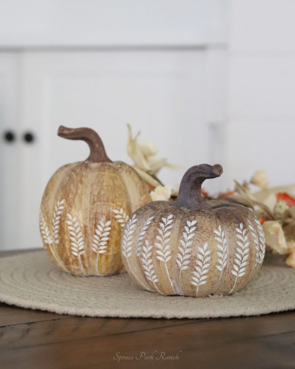 Natural Wheat Harvest Pumpkin