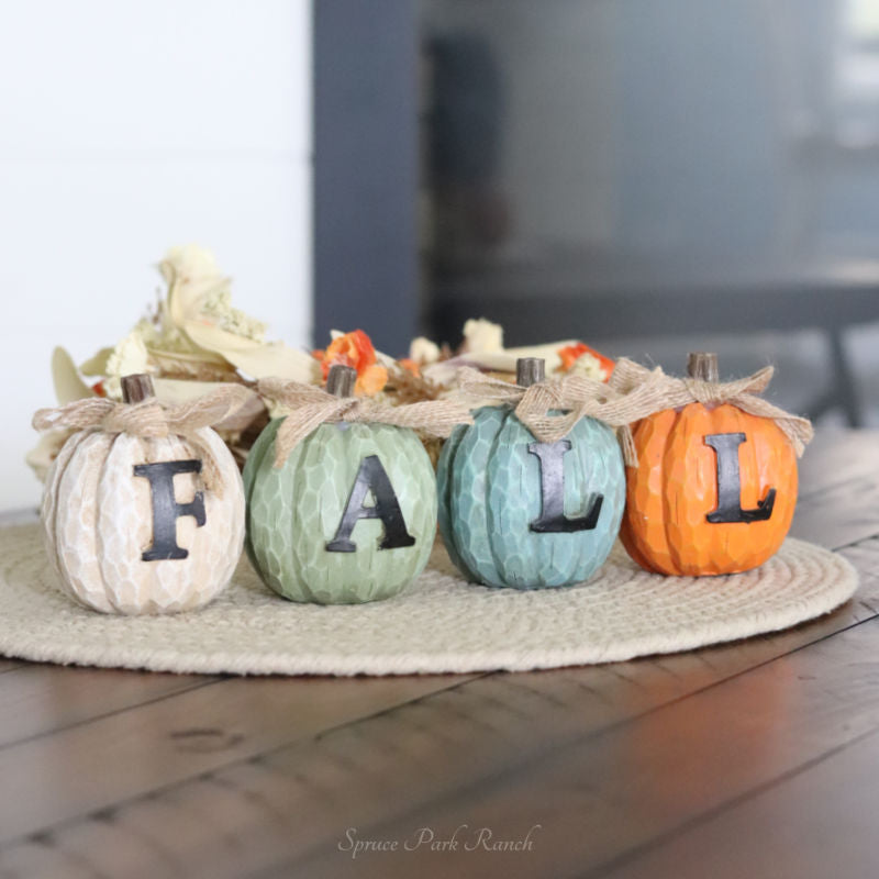 Harvest Resin Fall Pumpkin Set