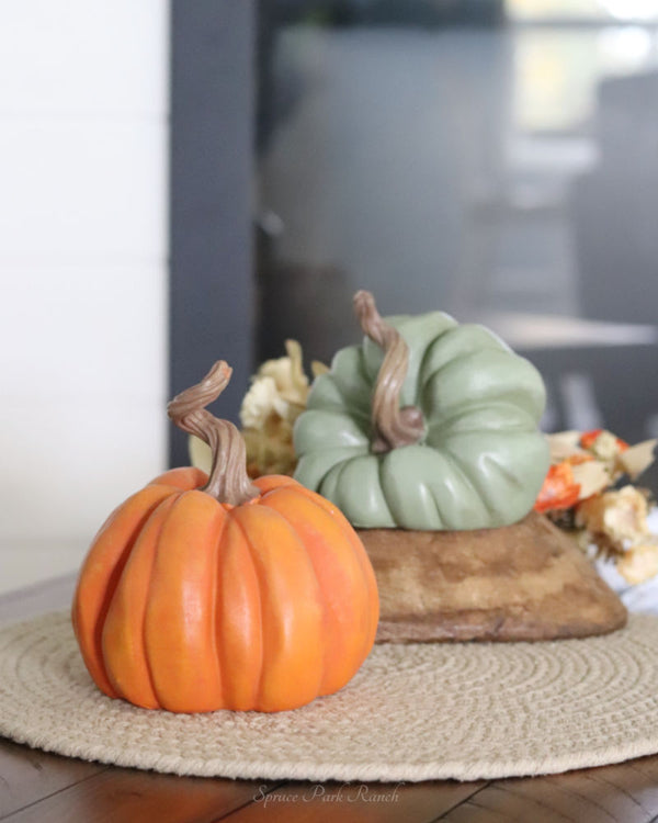 Harvest Resin Pumpkin Large