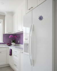 Purple Flower Metal Magnet