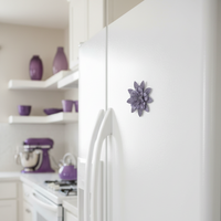 Purple Flower Metal Magnet