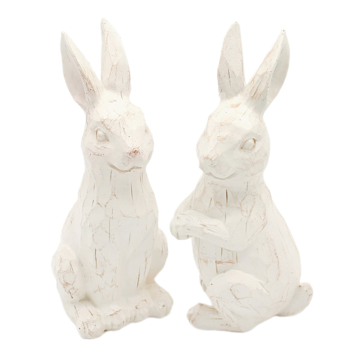 Distressed Carved Resin Bunny